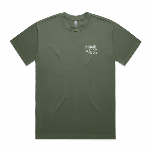 Cyprus Green Johns Family Podcast Logo Tee |